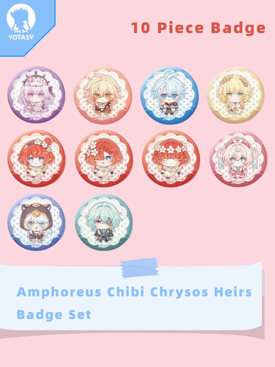 Honkai: Star Rail - Amphoreus Chibi Chrysos Heirs Badge Set
